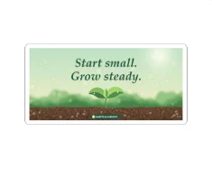 Start Small Grow Steady Sticker listing preview