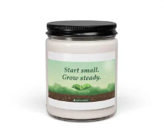 Start Small Grow Steady Candle listing preview