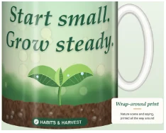 Start Small Grow Steady Mug listing preview
