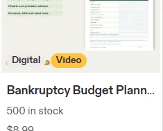 Fresh Start Budget Planner listing preview